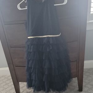 NWT Janie & Jack Elegant Navy Blue Kids Dress with Ruffle Skirt
